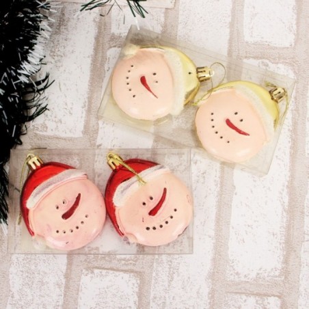 Enfeite Decorativo De Natal Pendurar C/ 2 Peças 9 Cm