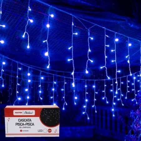 Pisca Pisca Cascata LED 127V 100 Lâmpadas 2,5M Branco