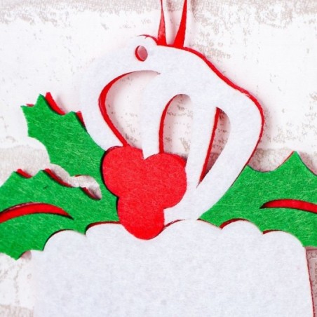 Enfeite De Pendurar Natalino Bota Papai Noel 23 Cm