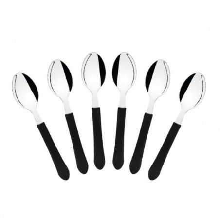 Conjunto Colher De Café Preta 6 Peças Taumer