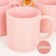 Kit 6 Canecas Porcelana Reta Lisa Rosa 200Ml Atacado