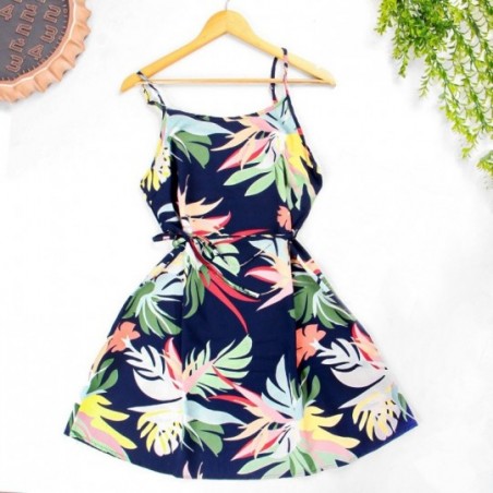 Vestido Curto Boneca Feminino Regatinha Estampado Florido
