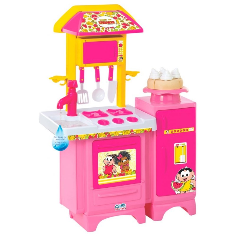 Cozinha Completa Infantil Turma Da Mônica C/ Água Magic Toys