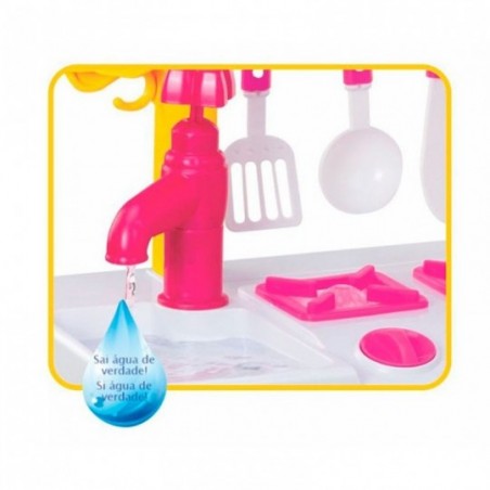 Cozinha Completa Infantil Turma Da Mônica C/ Água Magic Toys