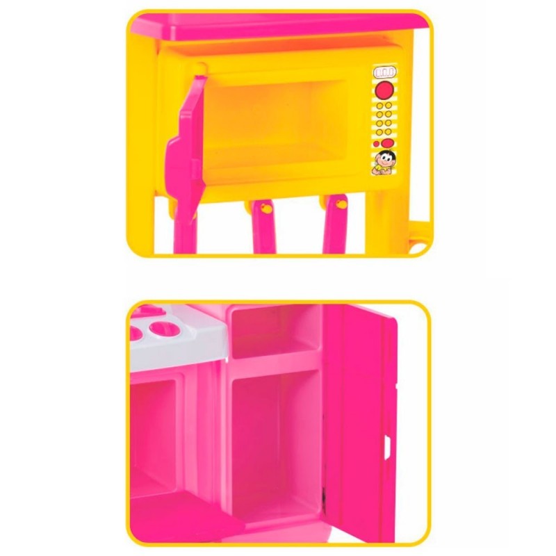 Cozinha Completa Infantil Turma Da Mônica C/ Água Magic Toys