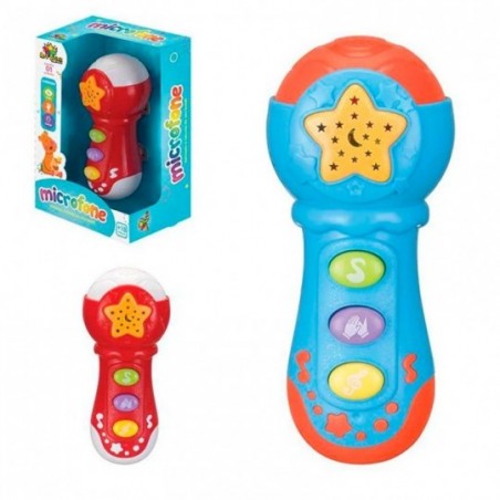 Microfone Baby Musical Infantil C/ Luzes Música Sons