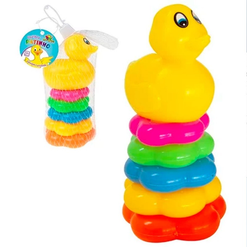 Jogo Argolas Equilibra Patinho Brinquedo Educativo Infantil 
