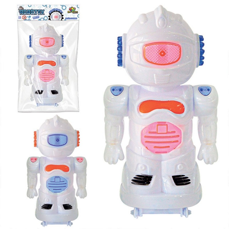 Boneco Robô Brinquedo Infantil Com Luzes 20 Cm