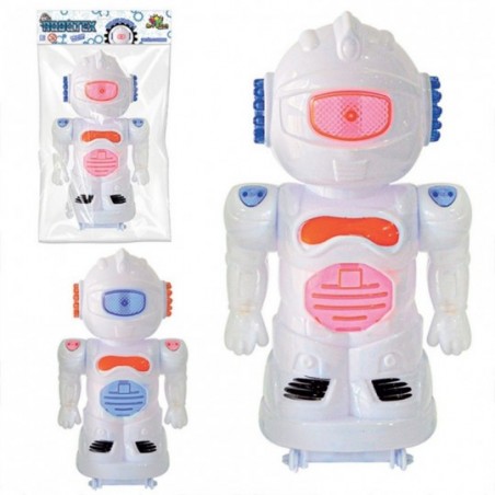 Boneco Robô Brinquedo Infantil Com Luzes 20 Cm
