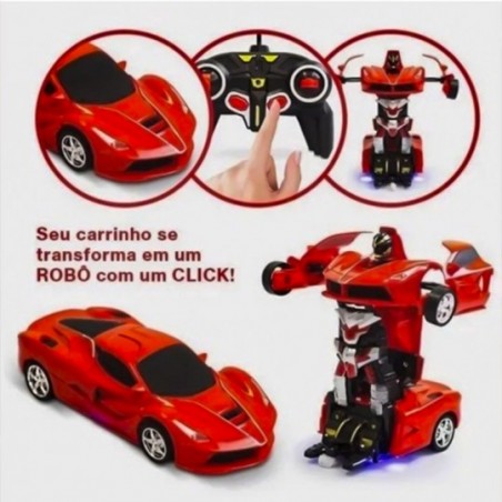 Carro Controle Remoto Sem Fio Transformers C/ Luzes 1:18