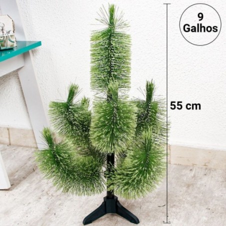 Árvore De Natal Verde N°1 Com 9 Galhos 55 Cm