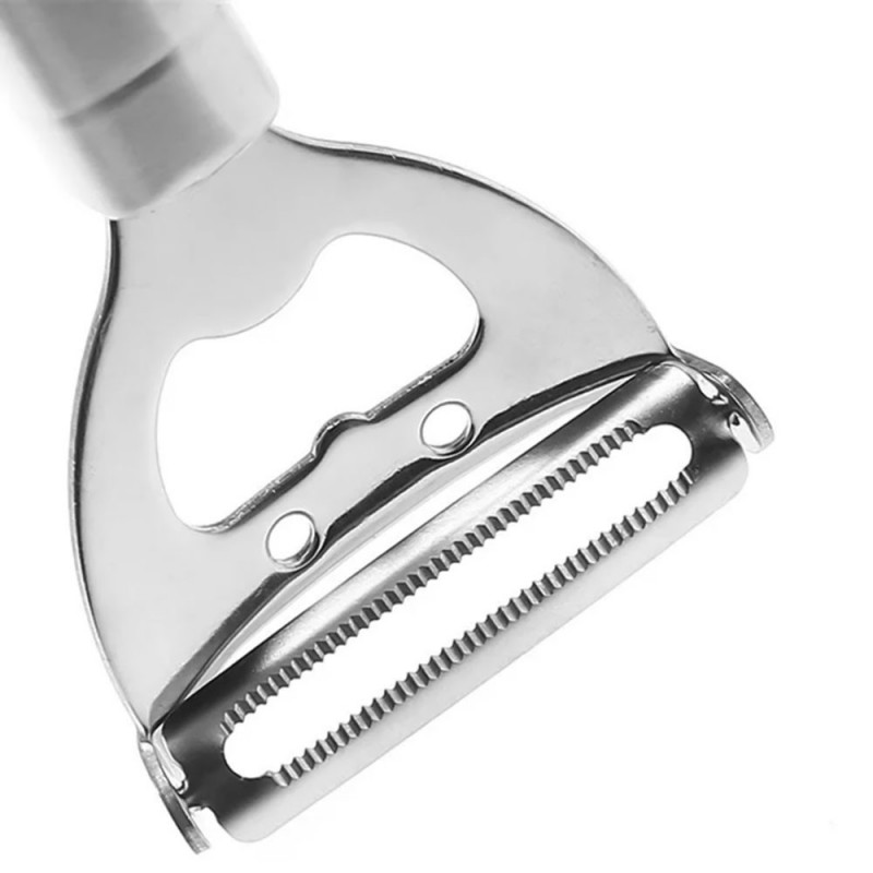 Descascador Fatiador De Alimentos E Abridor Garrafas Aço Inox