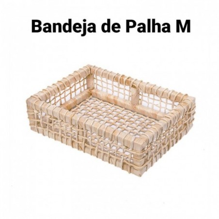 Bandeja De Palha Multiuso Cestas Café Presente Baixa Artesanal M
