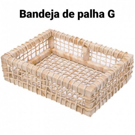 Bandeja De Palha Multiuso Cestas Café Presente Baixa Artesanal G