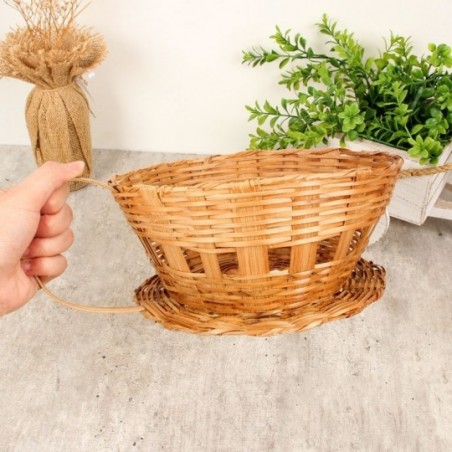 Cesta Xícara Pequena Bambu Decoração Cestas Café Presente
