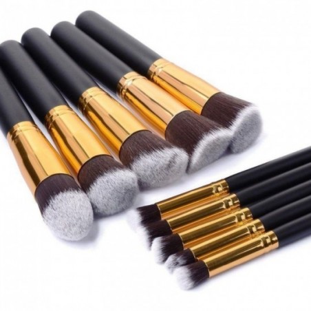Kit 10 Pincéis De Maquiagem Esfumar Contorno Profissional
