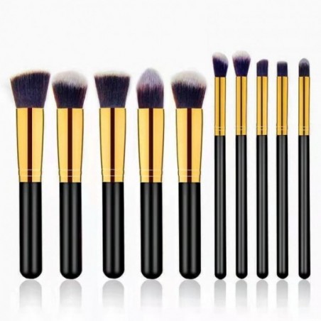 Kit 10 Pincéis De Maquiagem Esfumar Contorno Profissional