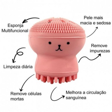 Kit 12 Esponja Facial Esfoliante Limpeza Polvo