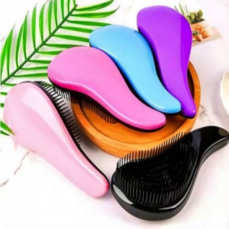 Kit 6 Escova De Cabelo Mágica Desembaraçadora Anti Frizz