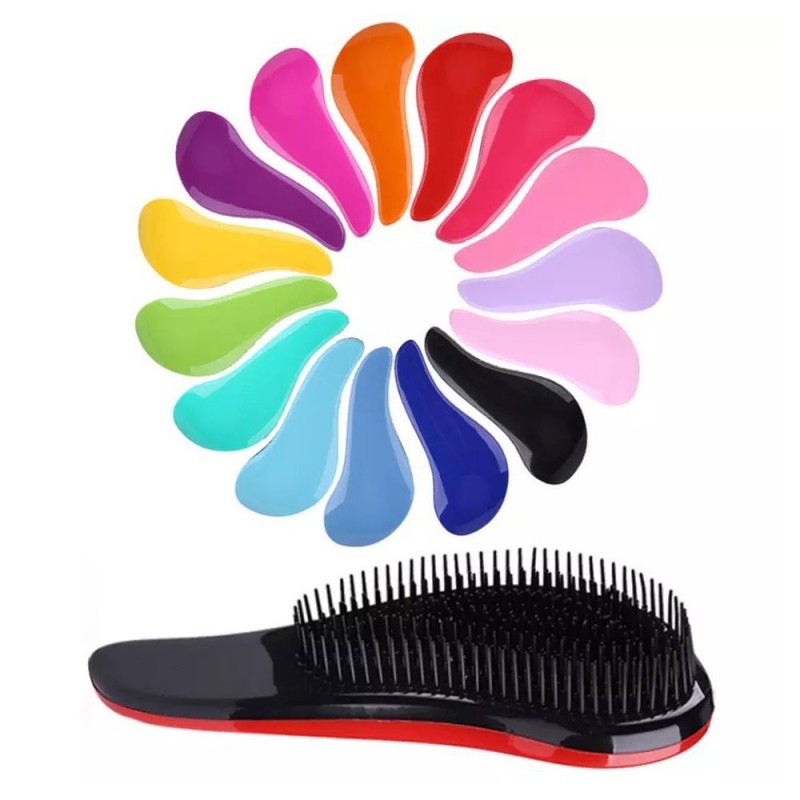 Kit 6 Escova De Cabelo Mágica Desembaraçadora Anti Frizz