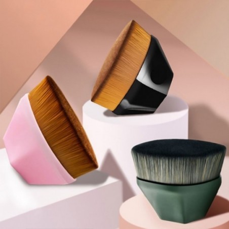 Kit 3 Pincéis Hexágono Adequado BB Cream/Blush Base Maquiagem