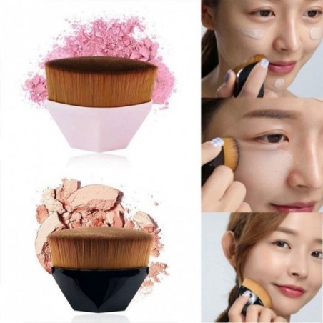 Kit 3 Pincéis Hexágono Adequado BB Cream/Blush Base Maquiagem