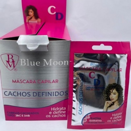 Kit 10 Máscaras Capilares Blue Moon Cachos Definidos 50g