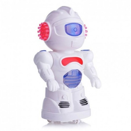 Boneco Robô Brinquedo Infantil Com Luzes 20 Cm