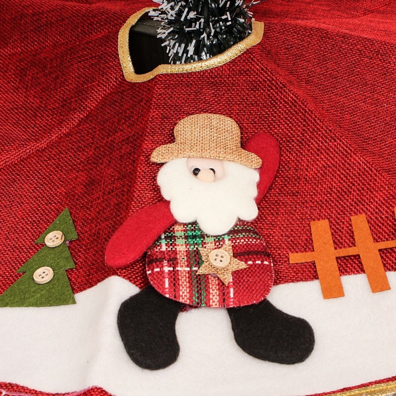 Saia Para Decorar Árvore De Natal Estampada 60 CM Atacado