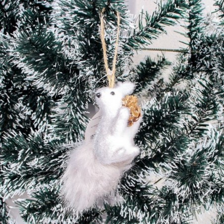 Enfeite Decorativo De Natal Pendurar Esquilo 8 Cm