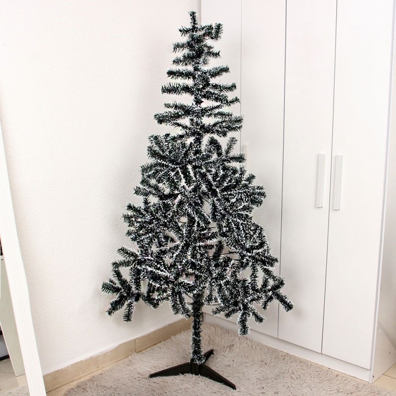 Árvore De Natal Verde Nevada Com 320 Galhos 180 Cm