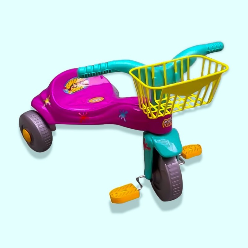Triciclo Passeio Velotrol Infantil Tico Tico Bala C/ Alça