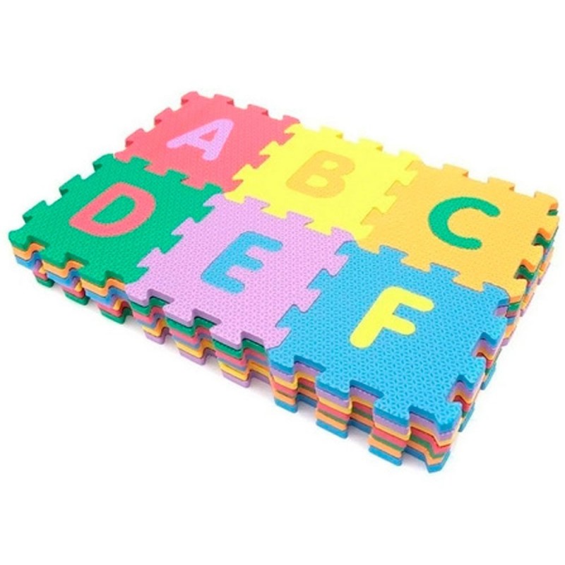 Mini Tapete Tatame de Eva Numeros Letras 36 Pecas 4cm x 5mm