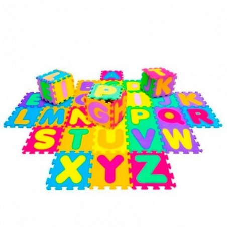 Mini Tapete Tatame de Eva Numeros Letras 36 Pecas 4cm x 5mm
