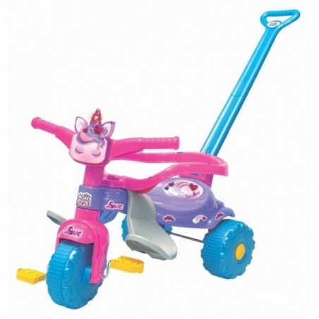 Triciclo Passeio Infantil Meninas Tico Tico Unicórnio C/ Luz