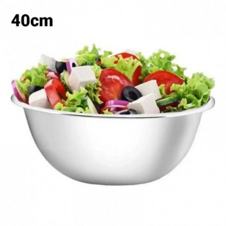 Tigela Bowl Cumbuca Redonda Aço Inox 40 Cm Ox Prime Wellmix