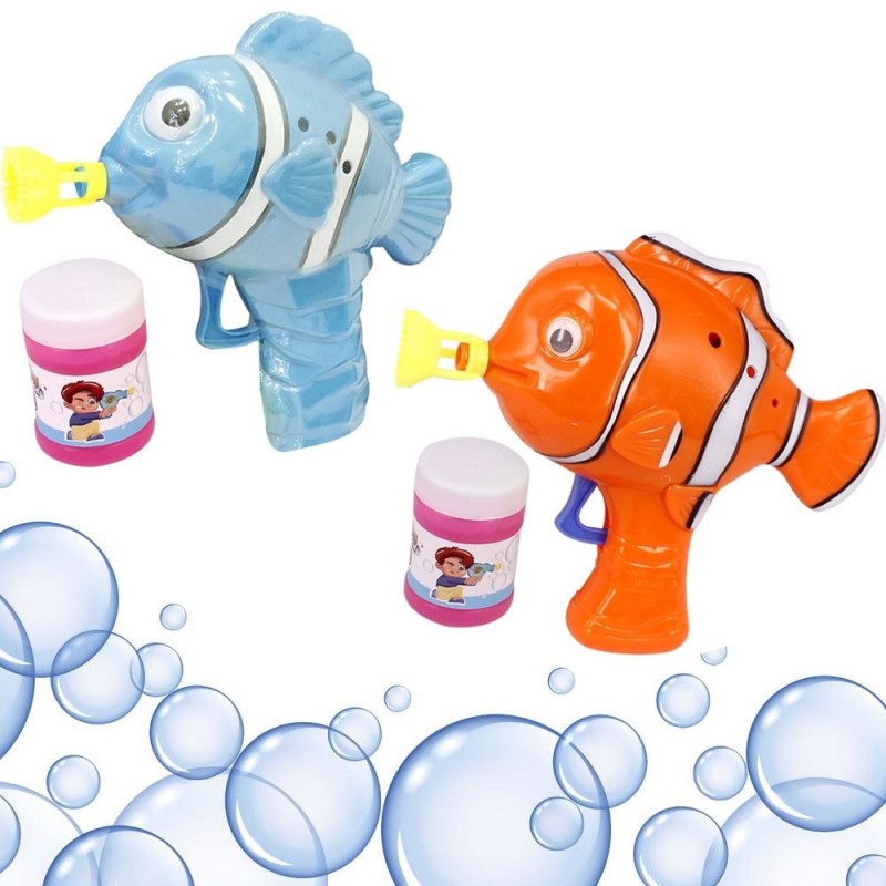 Brinquedo Pistola Lança Bolhas A Fricção Bichinhos 12 Cm