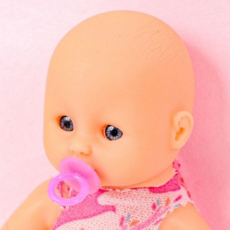Boneca Infantil Com Chupeta Mini Baby 11 Cm