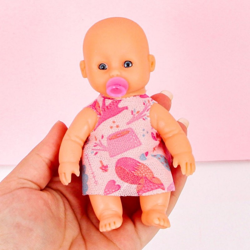 Boneca Infantil Com Chupeta Mini Baby 11 Cm