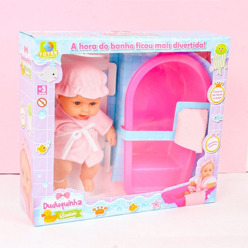 Boneca Infantil Duduquinha Banhinho Com Acessórios