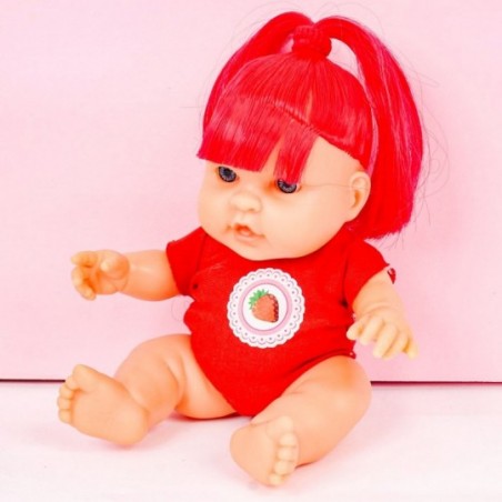 Boneca Infantil Baby Coleção Cheirinho De Frutas Morango