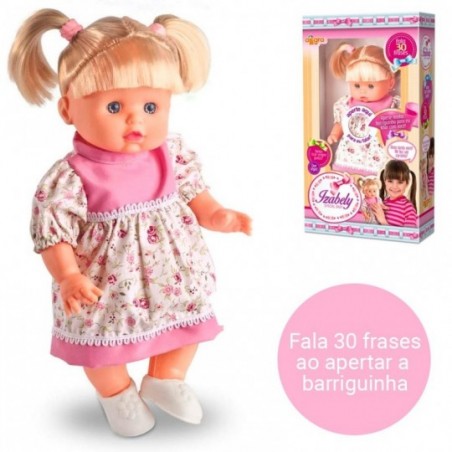 Boneca Infantil Izabely Special Baby Fala 30 Frases 