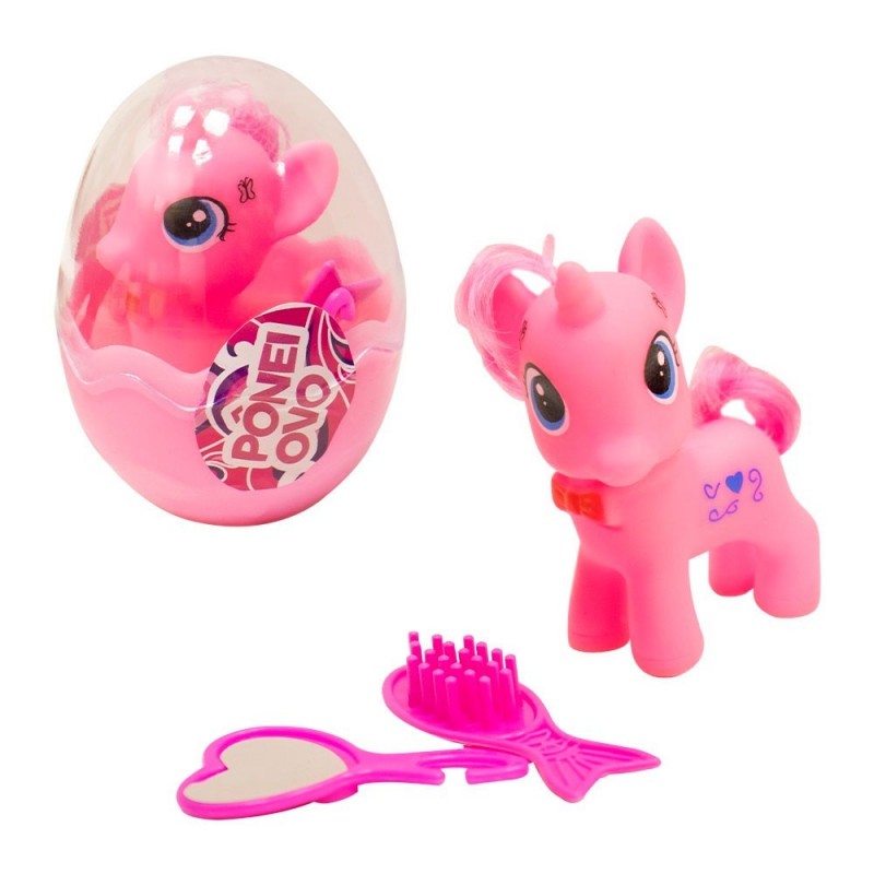 Pônei De Brinquedo Com 2 Acessórios Infantil No Ovo