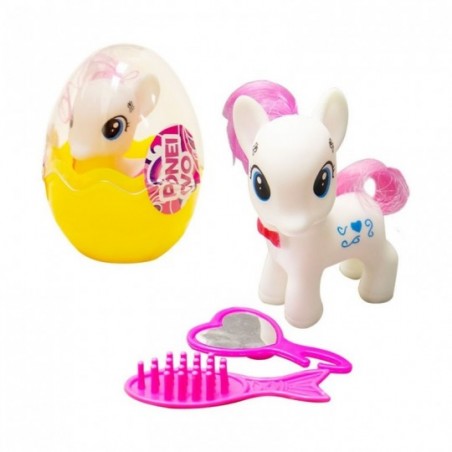 Pônei De Brinquedo Com 2 Acessórios Infantil No Ovo