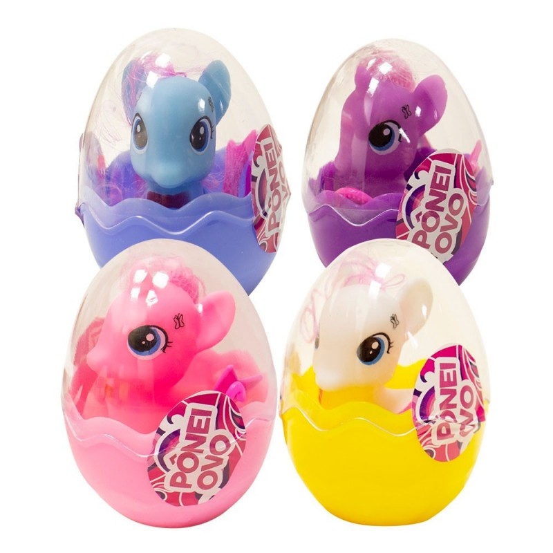 Pônei De Brinquedo Com 2 Acessórios Infantil No Ovo