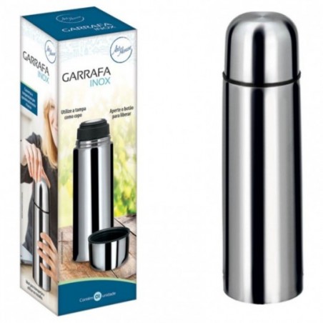 Garrafa Viagem De Aço Inox Tampa Fast Click 400Ml