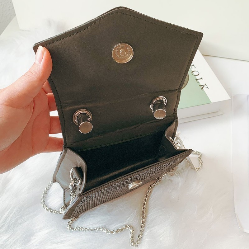 Bolsa Luxo Feminina De Mão Strass C/ Correntes