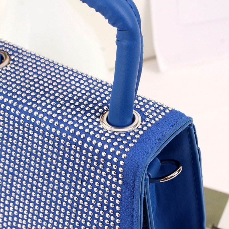 Bolsa Luxo Feminina De Mão Strass C/ Correntes