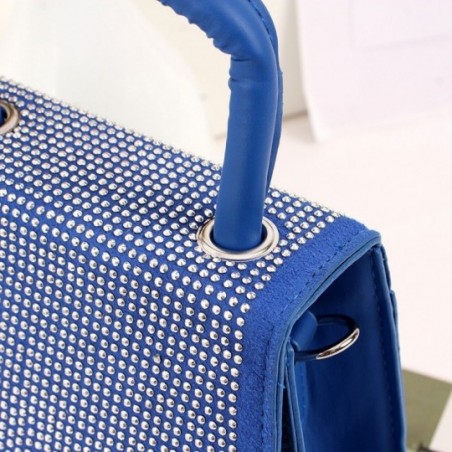 Bolsa Luxo Feminina De Mão Strass C/ Correntes