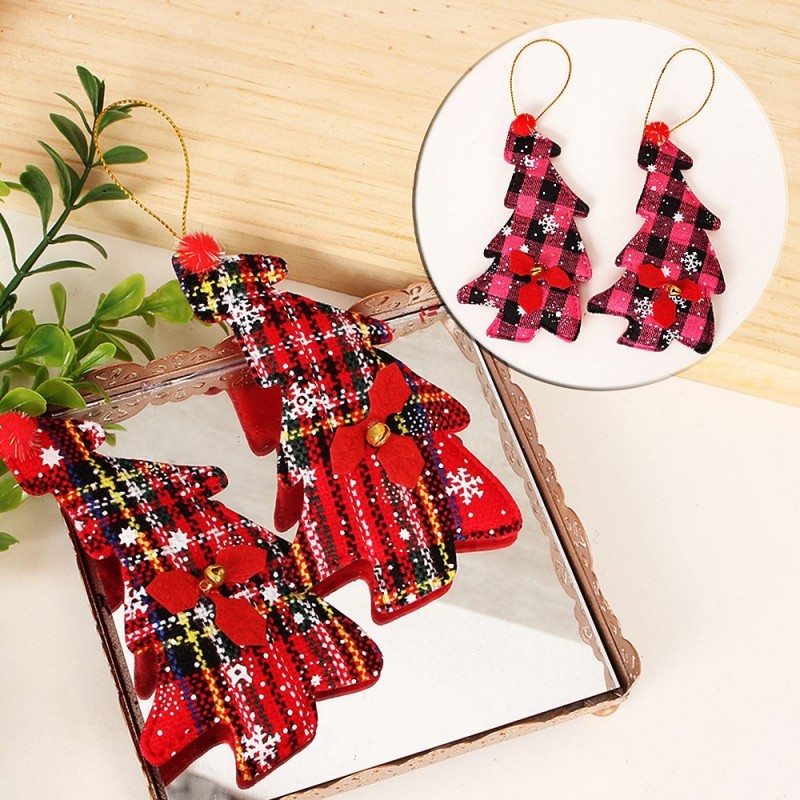 Enfeite Pendurar Árvore De Natal Estampado C/ 2 Peças